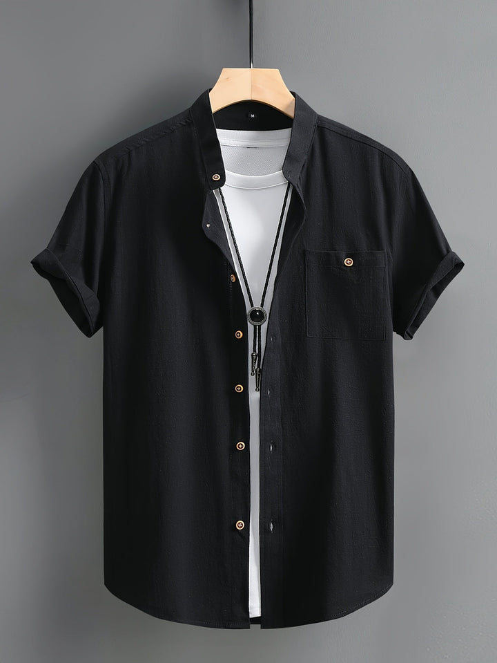 MARCO - CAMISA CLÁSICA DE ALGODÓN CON BOLSILLO