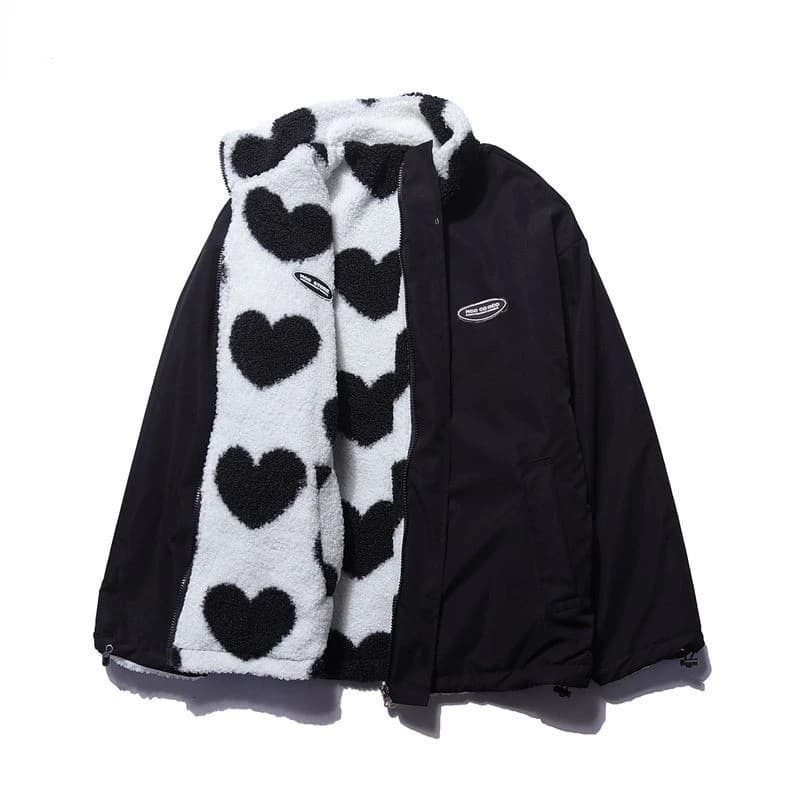 KATHRYN - CHAQUETA REVERSIBLE CON ESTAMPADO DE CORAZÓN