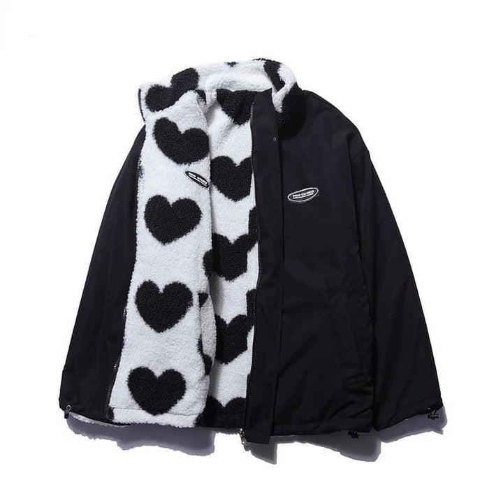 KATHRYN - CHAQUETA REVERSIBLE CON ESTAMPADO DE CORAZÓN