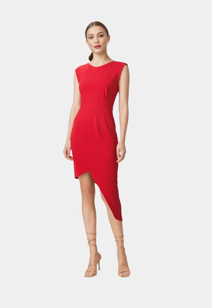 ANDRESSA - VESTIDO DE ELEGANCIA ASIMÉTRICA
