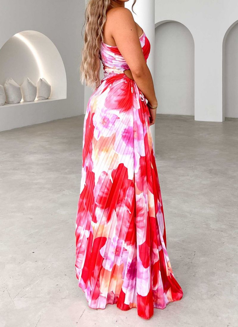CARMIE – VESTIDO PLISADO DE VERANO CON UN HOMBRO
