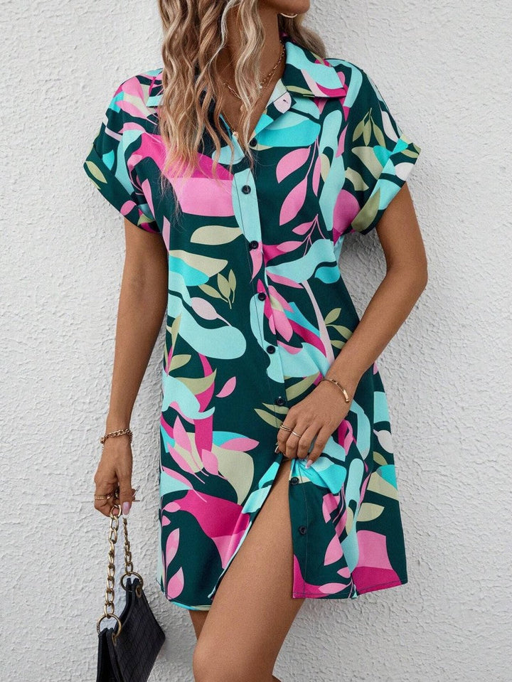 Tiana - Vestido con Botones Estampado