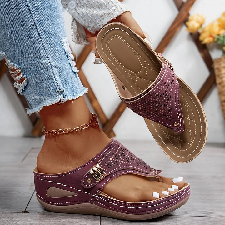 KATIARA - SANDALIAS CUÑA ELEGANTES Y CÓMODAS