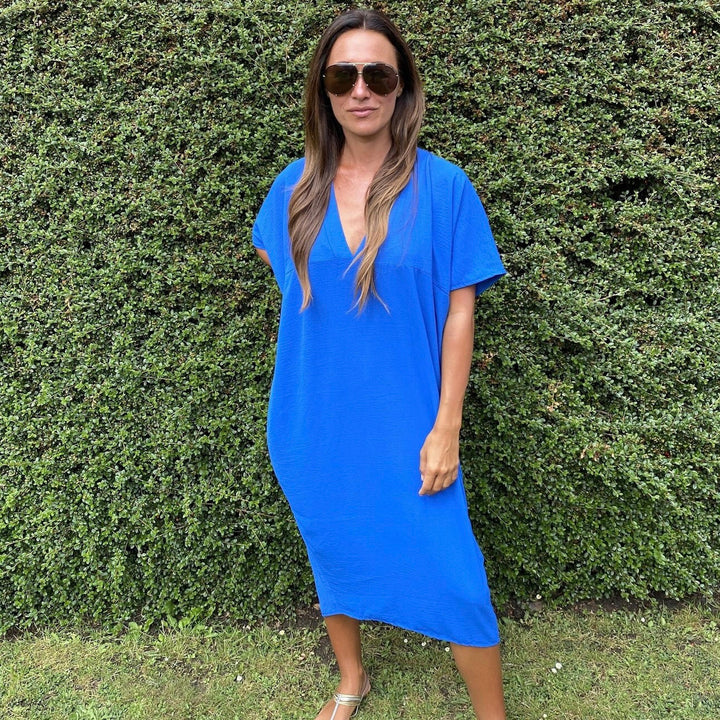 TANYA - VESTIDO MAXI CON ESCOTE EN V