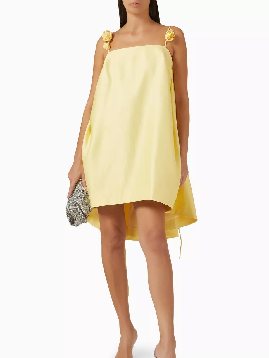 CALLIE - VESTIDO CON ESPALDA DESCUBIERTA Y ENCANTO DE ROSAS