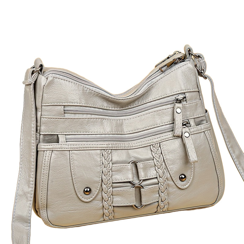 RACHEL - BOLSO CRUZADO DE CUERO ANTIRROBO