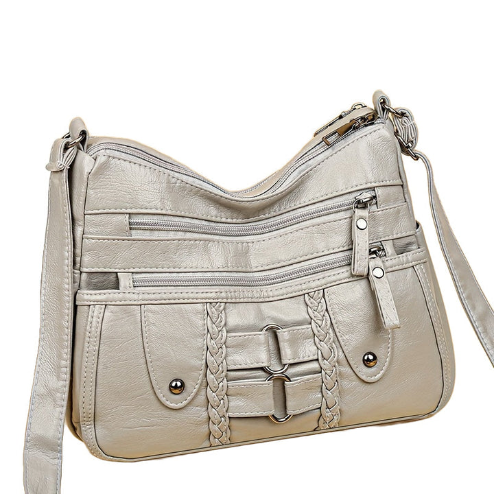 RACHEL - BOLSO CRUZADO DE CUERO ANTIRROBO