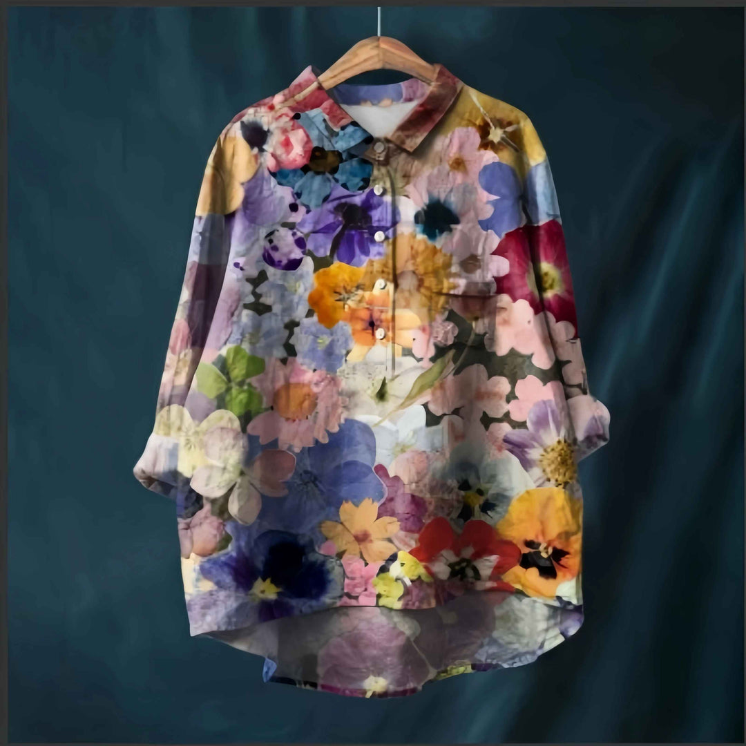 Vivian | Camisa con Estampado Floral Vintage