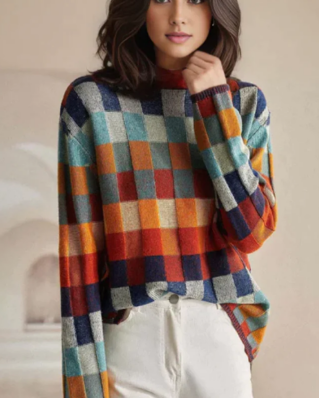 DAPHNE - SUÉTER DE ALGODÓN PATCHWORK