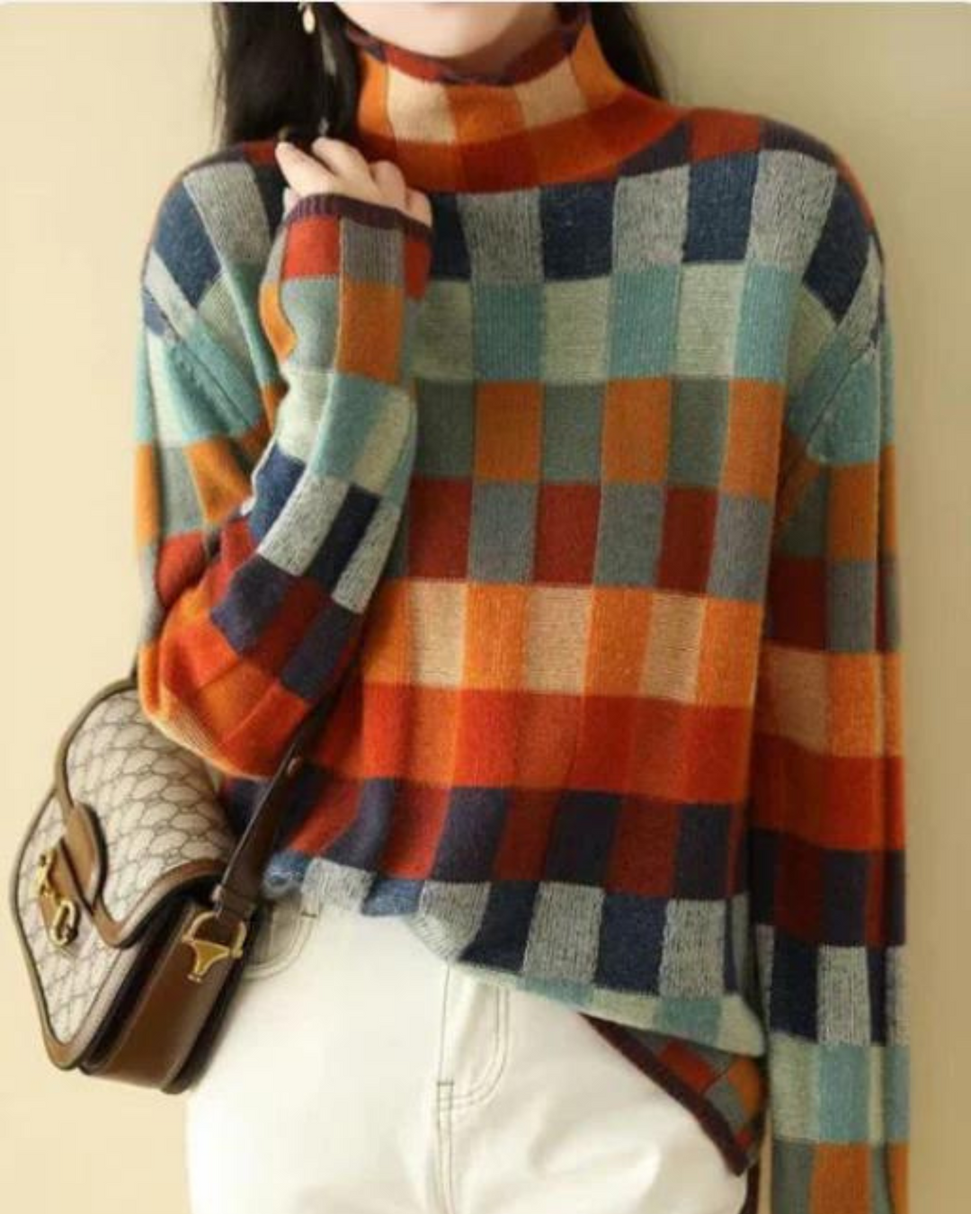 DAPHNE - SUÉTER DE ALGODÓN PATCHWORK