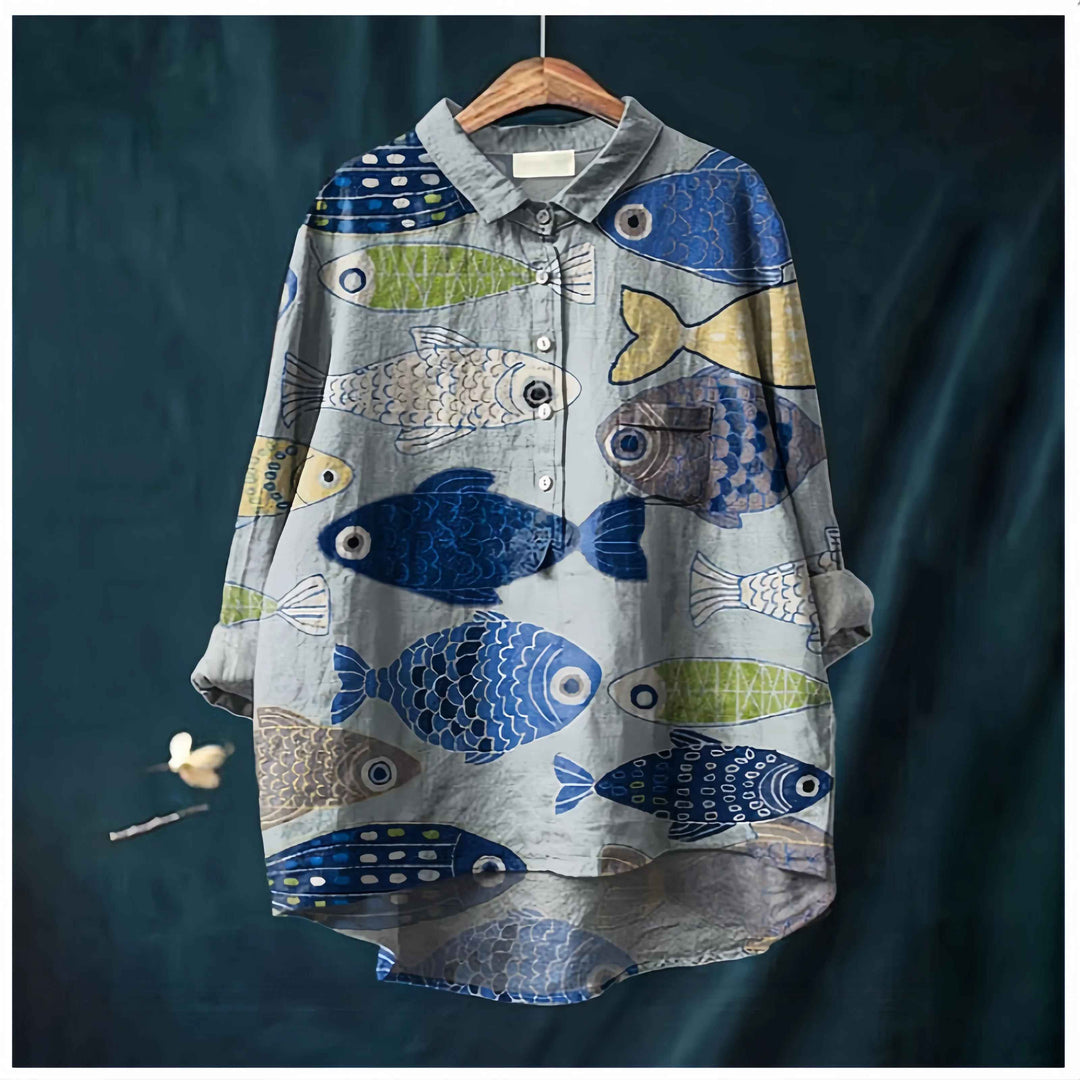 Mable | Camisa con Estampado de Peces