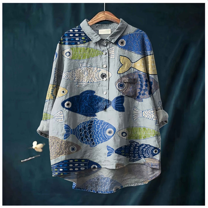 Mable | Camisa con Estampado de Peces