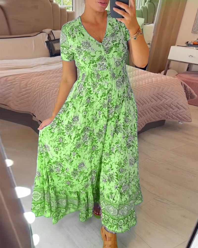 BRIAR - VESTIDO BOTÁNICO CON ESCOTE EN V