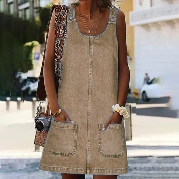 TIA - VESTIDO MINI AJUSTADO DE DENIM