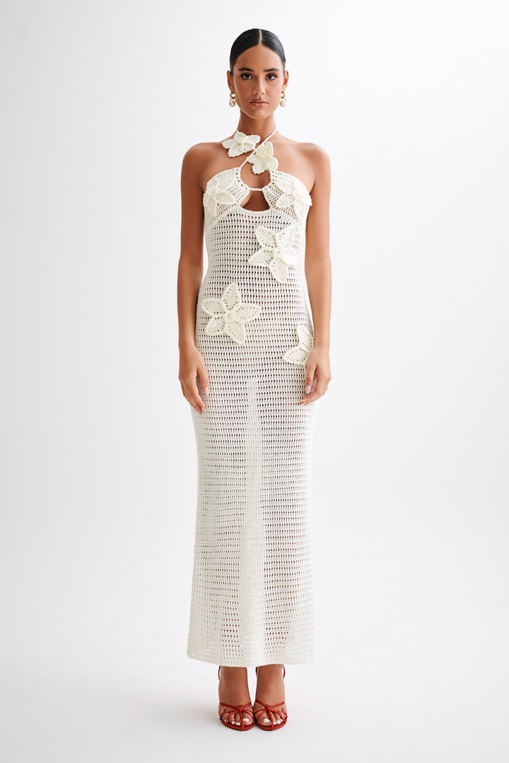 BELLEZA - VESTIDO MAXI DE CROCHET CON SILUETA FLUIDA