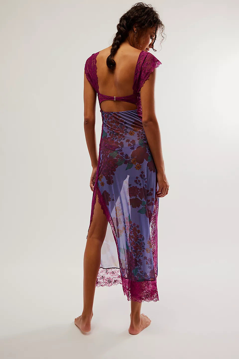 BERNICE - IMPRESIONANTE VESTIDO LARGO DE TIRANTES CON ESTAMPADO FLORAL