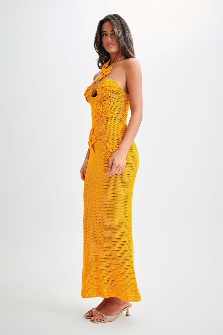 BELLEZA - VESTIDO MAXI DE CROCHET CON SILUETA FLUIDA