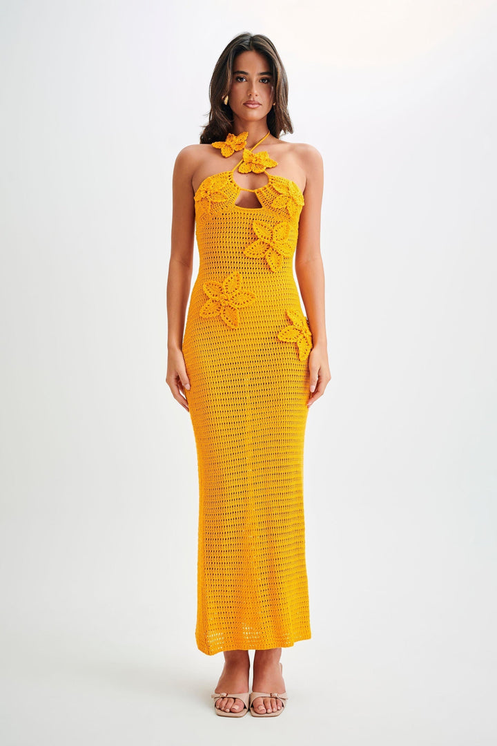 BELLEZA - VESTIDO MAXI DE CROCHET CON SILUETA FLUIDA