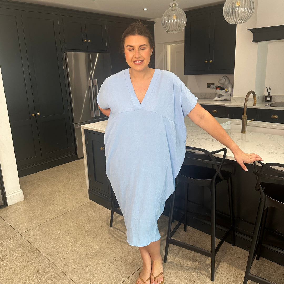 TANYA - VESTIDO MAXI CON ESCOTE EN V