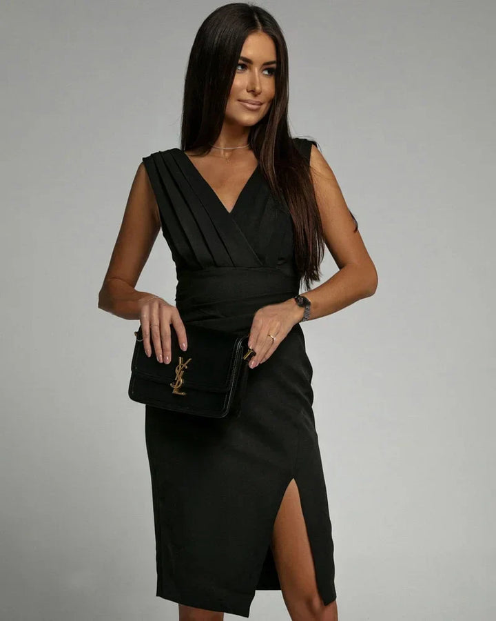 SHAE - VESTIDO MINI ELEGANTE CON ESCOTE EN V