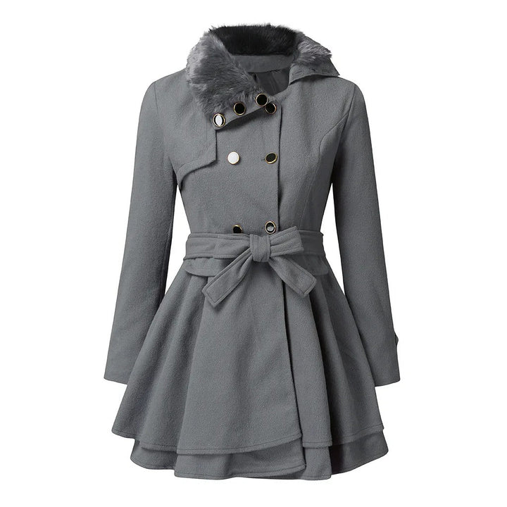VALERIE - TRENCH COAT ELEGANTE CON PIEL SINTÉTICA
