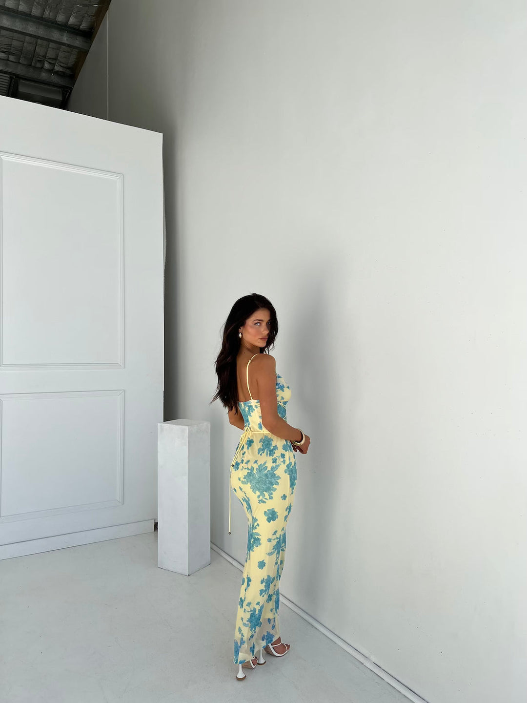 Aisling - Elegante Vestido Maxi Floral Sin Mangas
