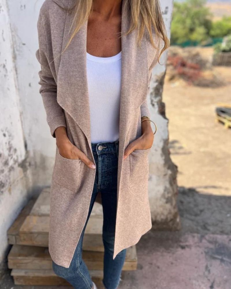 SALVEO - CARDIGAN SUAVE DE TEJIDO CON CUELLO