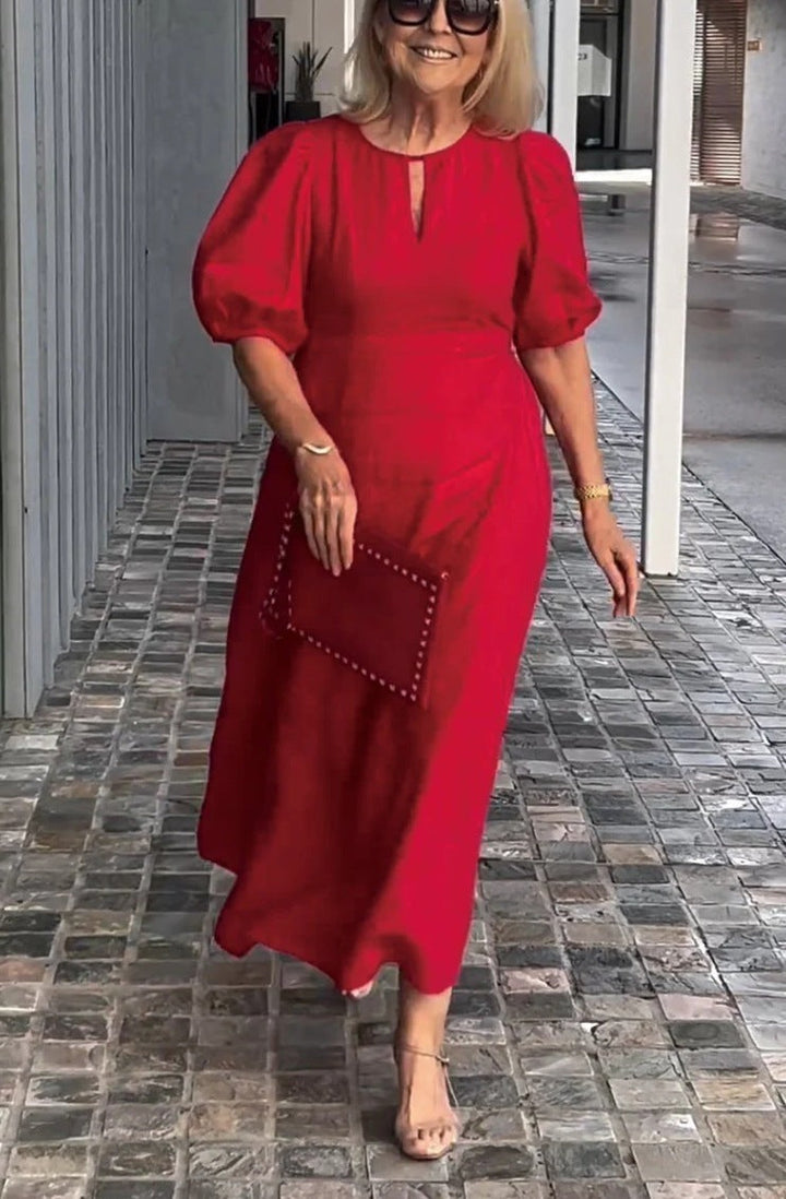 Carla - Vestido Elegante con Mangas Abullonadas