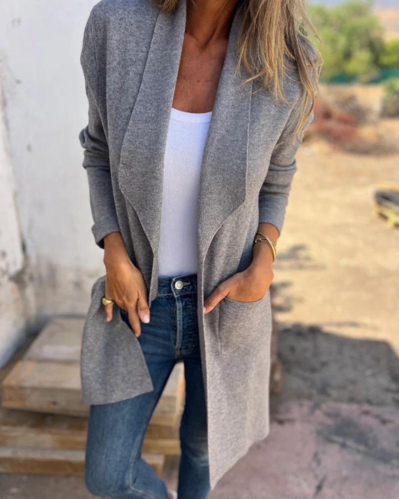 SALVEO - CARDIGAN SUAVE DE TEJIDO CON CUELLO