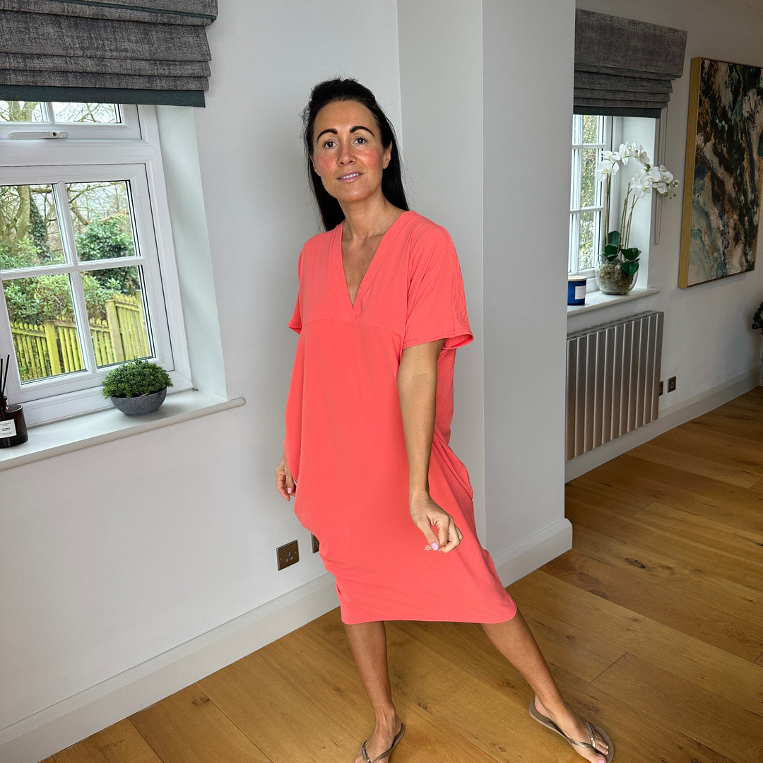 TANYA - VESTIDO MAXI CON ESCOTE EN V