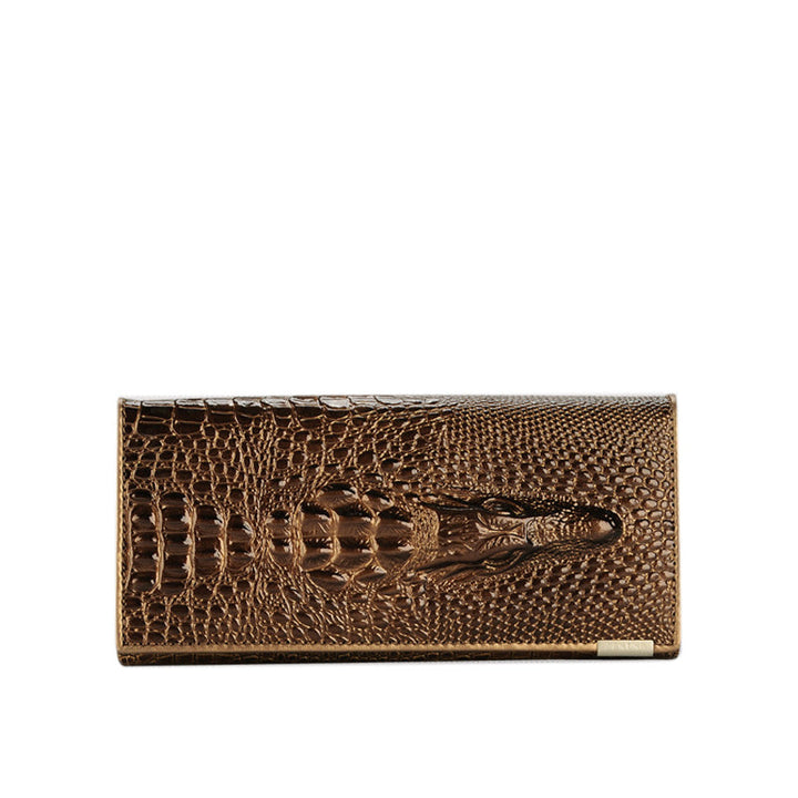 EVANGELINE - CARTERA DE CUERO CON RELIEVE DE COCODRILO