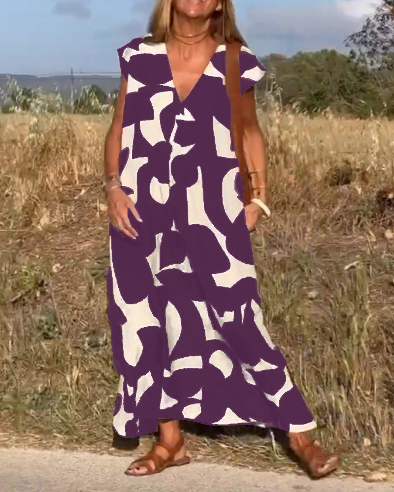 Alvina - Vestido Abstracto Relajado