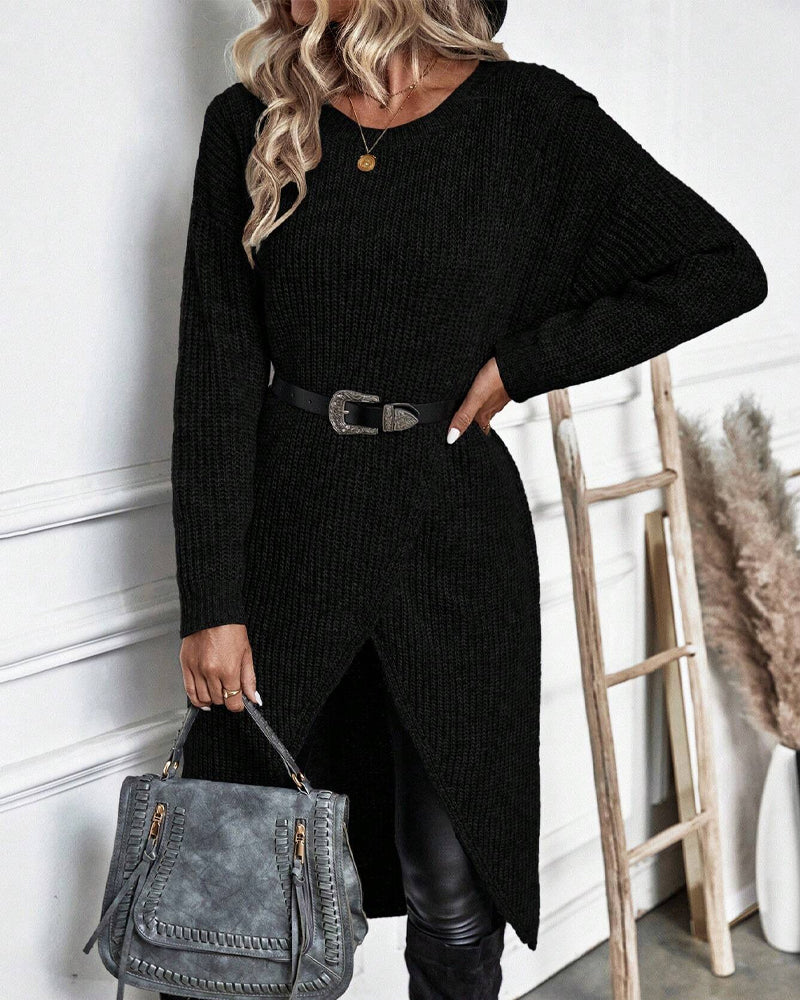 Addison™ - Vestido Suéter de Estilo Irregular