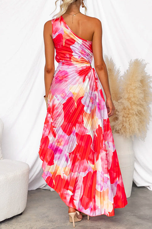 CARMIE – VESTIDO PLISADO DE VERANO CON UN HOMBRO