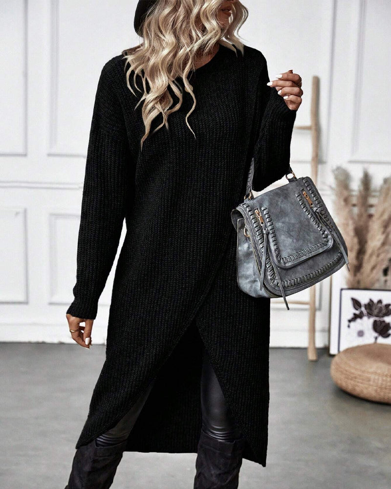 Addison™ - Vestido Suéter de Estilo Irregular