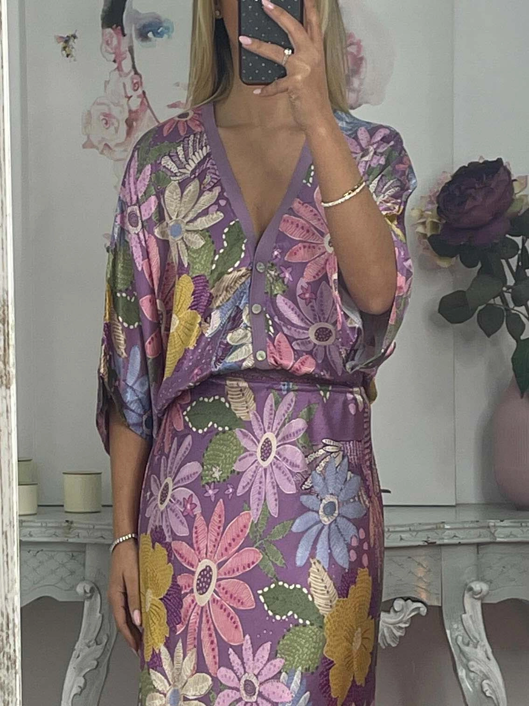 DANA - CONJUNTO FLORAL DE SEDA