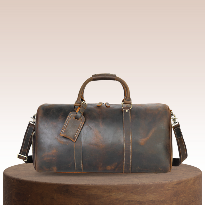 Rhett | Bolsa de Cuero Vintage de Grano Completo para Viajes Refinados