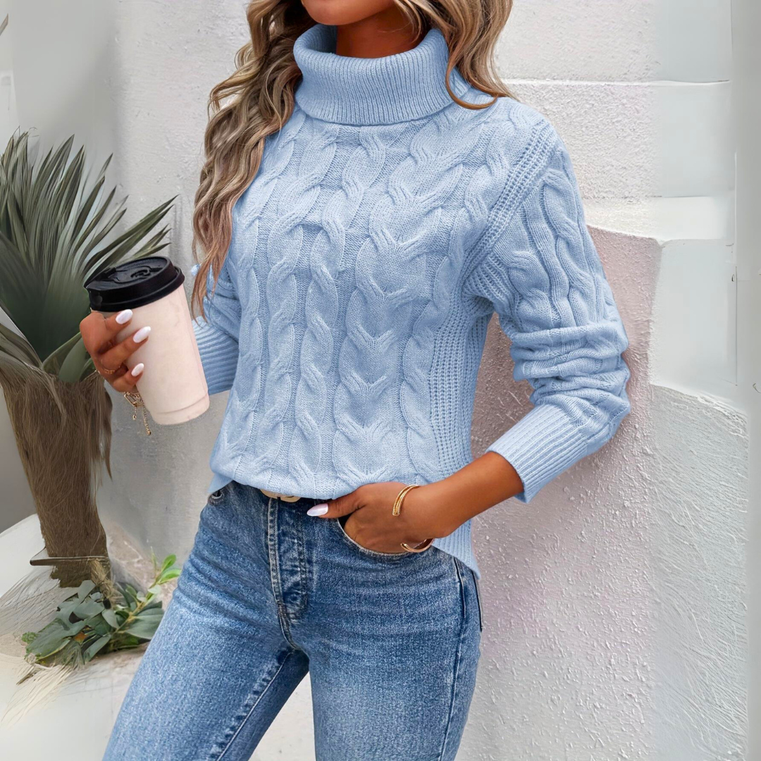 Lily™ - Suéter de Cuello Alto de Algodón Cómodo