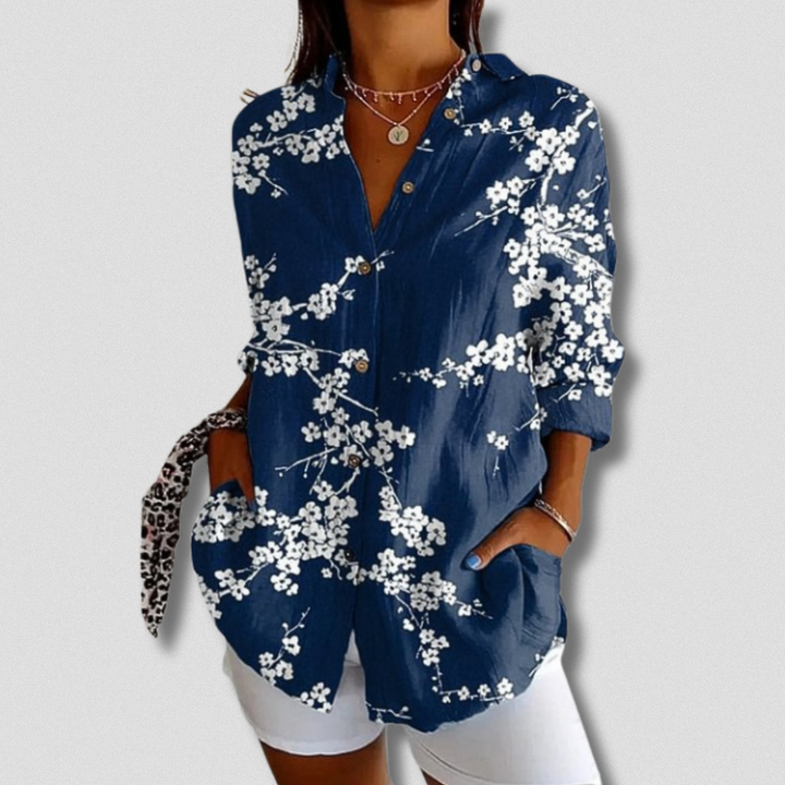 STACEY - BLUSA DE MANGA LARGA CON ESTAMPADO FLORAL
