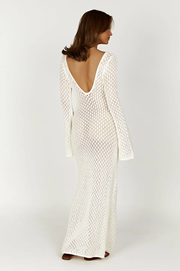 DARLY - VESTIDO BLANCO COSTERO CON TIRANTES