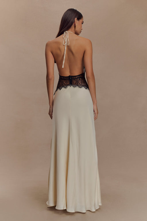 KEILANI - ELEGANTE VESTIDO LARGO HALTER SIN ESPALDA