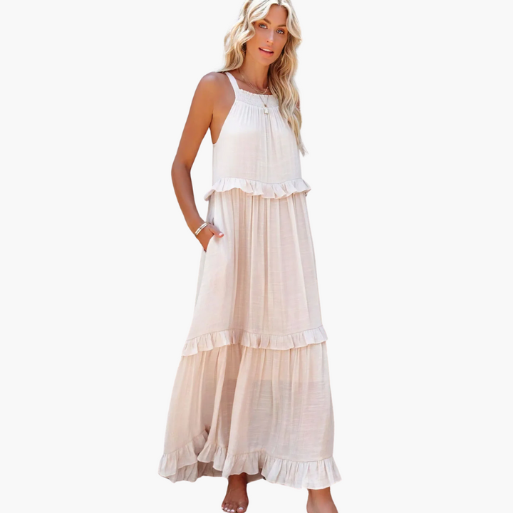DIVINA - VESTIDO ESTILO VOLANTES LIGEROS