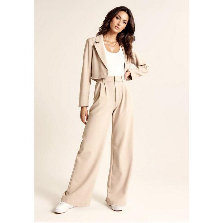 MERILYN - PANTALONES ANCHOS CON CORTE CÓNICO