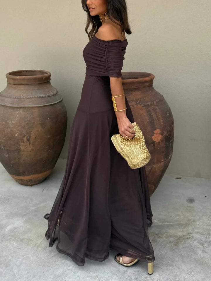 JAYLA - VESTIDO ASIMÉTRICO DE MALLA DE UN HOMBRO
