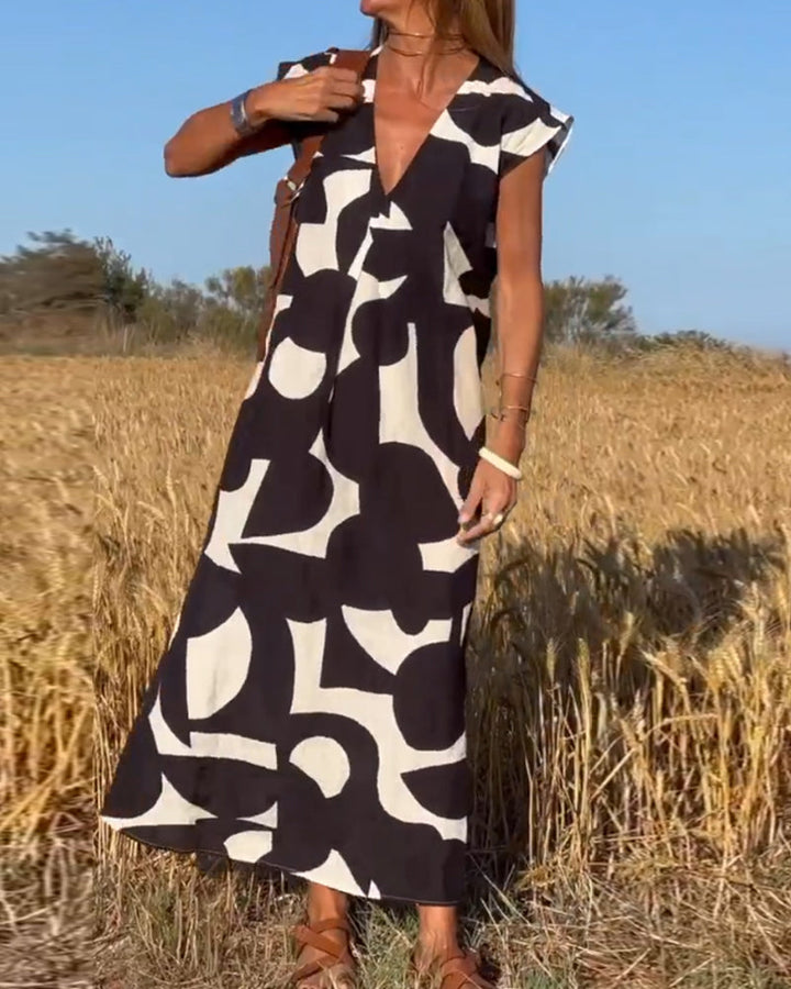 Alvina - Vestido Abstracto Relajado