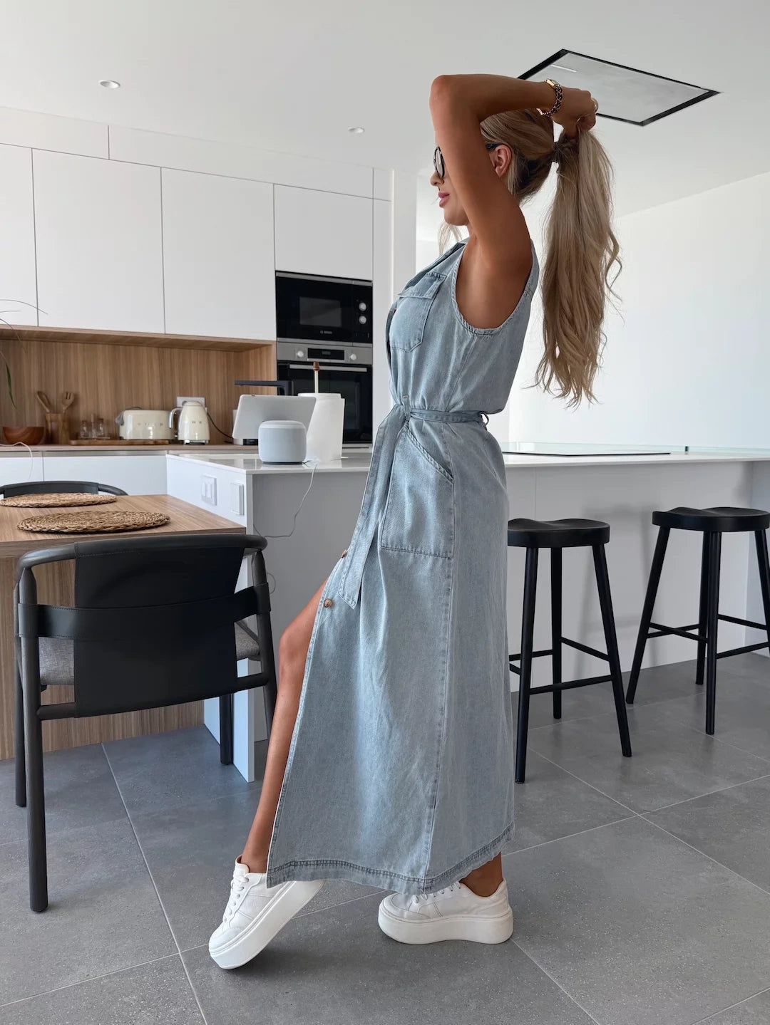 CANDICE - VESTIDO LARGO DE DENIM