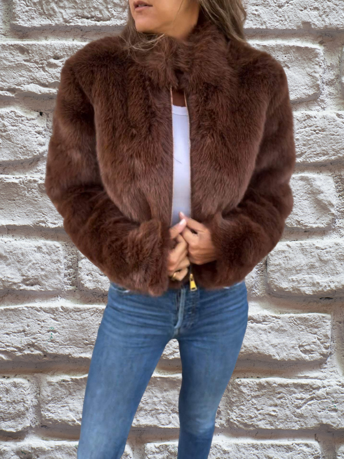 KATHLEEN - CHAQUETA DE INVIERNO DE PIEL SINTÉTICA