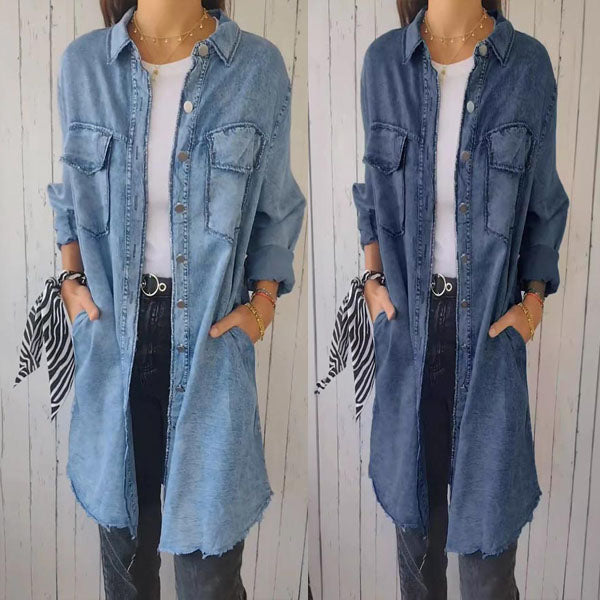SHAVONNE - CAMISA DE MEZCLILLA CON CHAQUETA DE SOLAPA