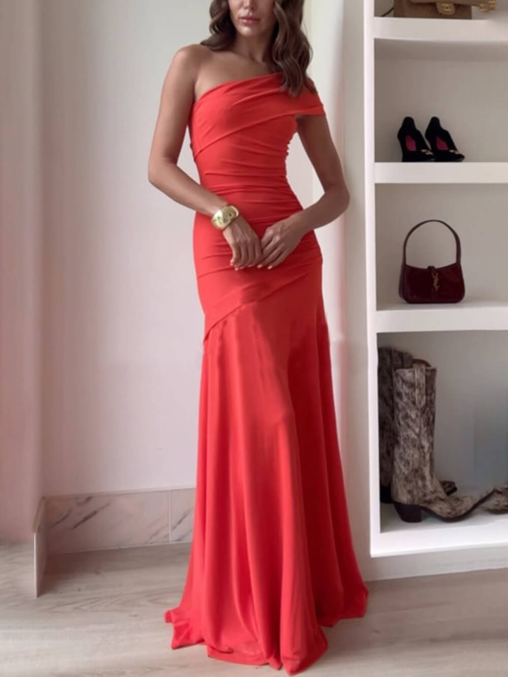 ANGELIQUE - VESTIDO LARGO DE MODA GLAMOROSO