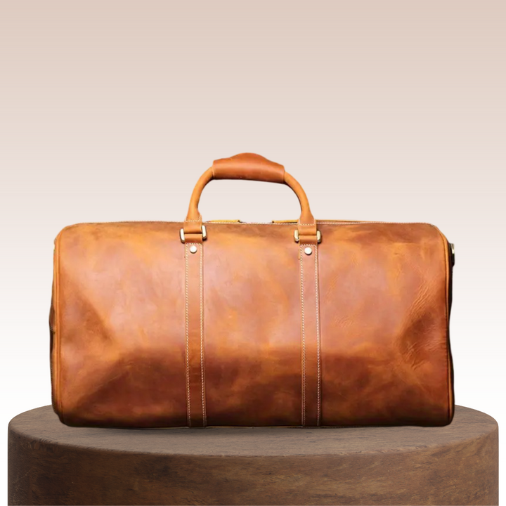 Easton | Bolso de Cuero Grano Completo para Viajes y Fines de Semana